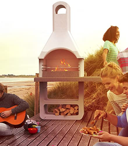 BARBECUE IN MURATURA VENEZIA - LEGNA E CARBONELLA - CONTROCAPPA IN METALLO INCLUSA