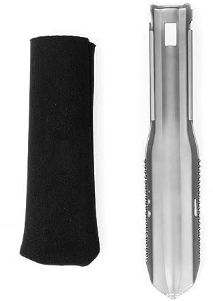 Mini pala, cazzuola in titanio Pala da esterno multifunzionale con manico esteso per la sopravvivenza in zaino da campeggio