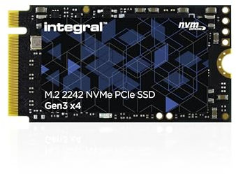 Integral 256GB M.2 SSD 2242 NVMe PCIe Gen3 x4 SSD - Read Speed bis zu 3000MB/s, Write Speed bis zu 1200MB/s - Internes 2242 SSD - Kompatibel mit PCs, NUCs, ultradünnen Laptops und Tablets