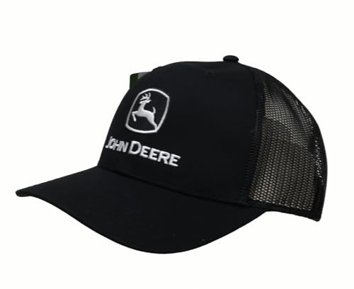 John Deere herr svart med vit logotyp Embro keps/hatt - LP86109