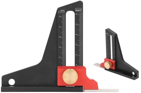 MOUMOUTEN Woodworking Height Gauge, Aluminum Alloy Depth Gauge, Precision Measurement Tool, for Saw Table, Miter Saw