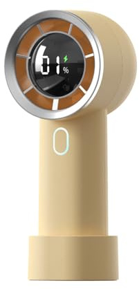 SUIOPPYUW Handventilator für die Desktop Platzierung mit Stabiler multifunktionaler Basis, ABS Halbleiterkühlung, USB, tragbar für den Außenbereich, 130 gelb