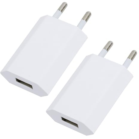 USB Ladegerät 5V/1A, 2-Pack USB Stecker Steckdose 5W, Adapter Steckdose Stromadapter Netzstecker Ladestecker kompatibel für Phone 12/13/11/X/8/7, Samsung Galaxy