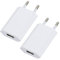 Embout Chargeur USB, 5W 5V/1A Prise Adaptateur Secteur Universel, pour Phone, Pad, Smartwatch,Tablette, Écouteurs, Prise Electrique USB 2PC Chargeurs Secteur pour Téléphones Portables