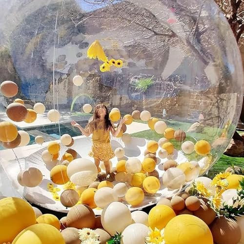 Transparentes Kuppelhaus FüR Den AußEnbereich, Campingzelt Mit Blasen Zum Sternegucken, Aufblasbares Transparentes Blasenzelt, Mit Leisem 550-W-LuftgebläSe,110v-13ft