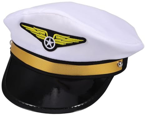 TINEASUR Einstellbare Uniform Cap Airline Hut Maskerade Cap Für Erwachsene Halloween Kostüm Zubehör