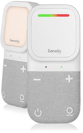 LIONELO Babyline 2.2 Elektronisches Audio Babyphone mit Nachtlicht, Reichweite bis zu 400 m, Zwei-Wege-Kommunikation, EcoVox Sparmodus, Alarme, Batterie bis zu 12 h, Lautstärkeregler