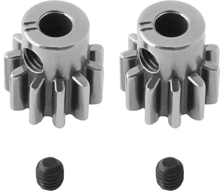 OTOTEC 2 Pezzi 11T 0.8/32 Pitch Pignone Ingranaggio Con Vite Compatibile Con Traxxa-s TRX4 TRX-4 TRX-6 Compatibile Con Slash 4x4 Compatibile Con Stampede 4x4