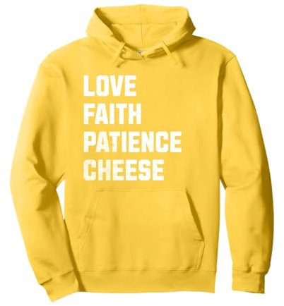 Love Faith Patience Fromage râpé au parmesan drôle Sweat à Capuche