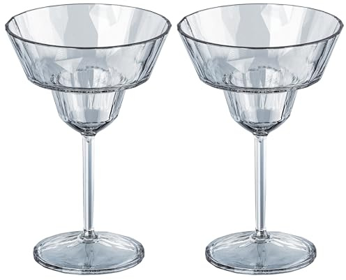 koziol Superglas Club No. 16, 2 pièces, 250 ML, Verre à Margarita en Plastique cristallin, Luxueux, incassable, réutilisable, fête, Camping, Set de 2 pièces
