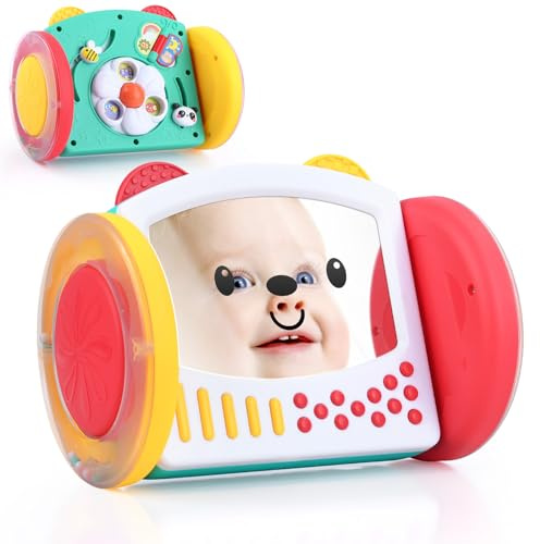 PLAY Babyspielzeug Rollender Spiegel für Baby Spielzeug ab 0 Monate, Krabbel Spielzeug und baby bauchlage spielzeug, PVC- und Phalatfrei