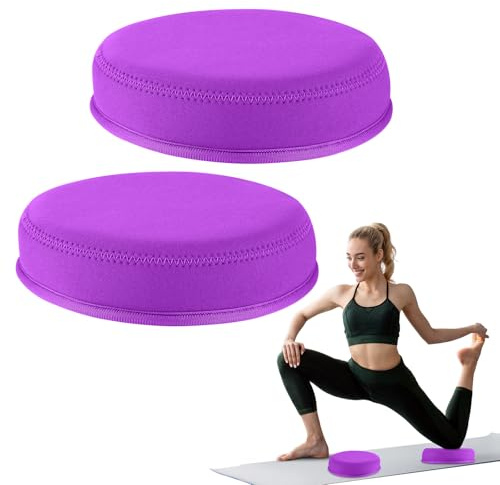 ECOESPTI Yoga Knee Pad, 1.57 Inch Thick, Memory Foam and EPE Foam, for Knees Elbows Wrist Hands Head Yoga Pilates Work Out Kneeling Pad, Exercise Mat 2 purple