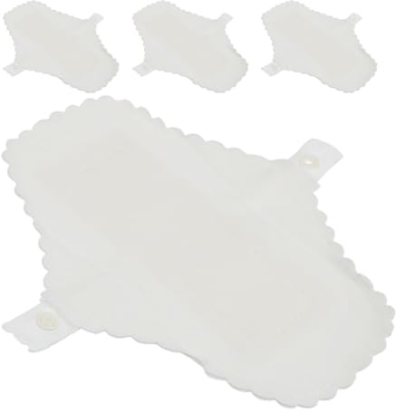 LRXIYODE 4 Stück-pack Wiederverwendbare Periodenbinden aus Atmungsaktivem Baumwollstoff mit Schicht Waschbare Damenbinden für Menstruation und Wochenbett