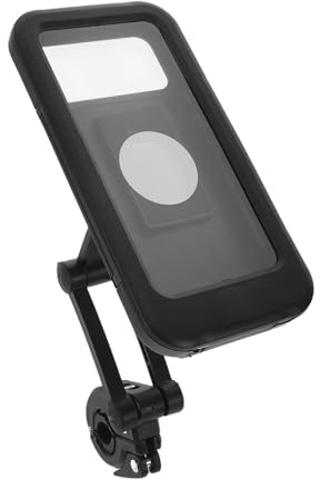 Kisangel Support de Téléphone Étanche pour Moto et Vélo Tout-Terrain, Fixation Ultra-Stable Rotation 360°, Compatible Smartphones, Navigation Sécurisée Pluie, Support Guidon Robuste