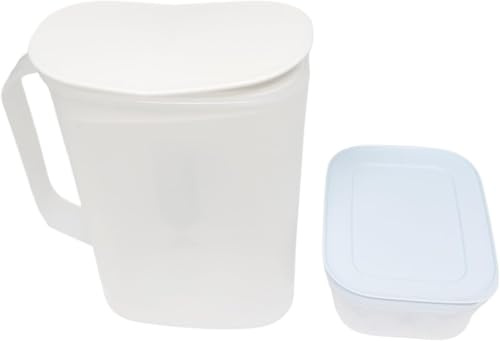Signoraware Joven Welle - Jarra de agua (1,65 L, a prueba de fugas, 1650 ml, cristal de hielo, 450 ml), color blanco