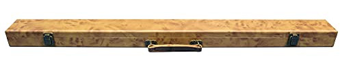 Winsport Queuekoffer Wurzel, Edler Billard-Koffer für Pool/Snooker/Karambol, Wurzelholz-Dekor, Länge 80 cm, 1/1 Einteilung, Platz für Zubehör, Samt-Innenfutter, Tragegriff