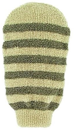 Dr Hauschk (DRHF0, Gestreifter Bio-Baumwoll- und Leinenhandschuh