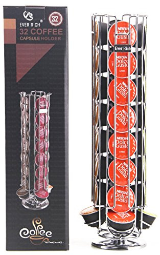 Soporte giratorio de Ever Rich®, para cápsulas de café de Dolce Gusto, soporte de cápsulas de café 32 Pods Holder