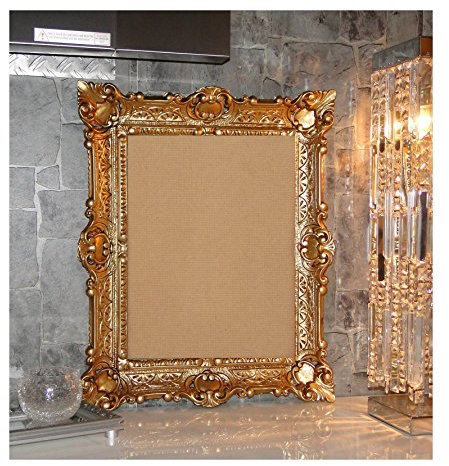 Lnxp BILDERRAHMEN BAROCKRAHMEN mit Glas 56x46cm RECHTECKIG REPRO Bilder für 30x40cm oder 40x30 cm BAROCK ANTIK (Gold) 50TR