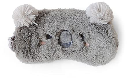 H HOMEWINS Schlafmaske Ultraweich Augenmaske aus Plüsch & Seide, Lichtblockierende Augenblende mit Gummiband, Süße Frauen Schlafmaske für Reisen Party (Koala)