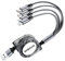 Multi Charger Cable 1M 3A, 4 in 1 Retractable USB Fast Charging Cord with Micro USB Type C 2*iP Cable Connector for Phone, Android Samsung Galaxy, Huawei, Nexus, Moto, LG, Sony, Xiaomi, PS5, Pixel