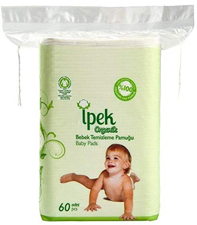 Baby Organic Large Dry Pads 100% cotone quadrati per la cura del bambino pannolini (organico 360 conteggio)