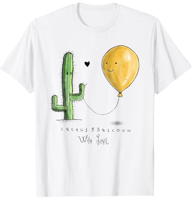 Cactus & Ballons With Love Maglietta