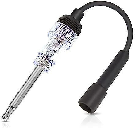 CGEAMDY Zündsystem Durchgang Prüfgerät, Zündkerzen-Tester Inline-Zündtester für Zündkerzenmotoren für Kraftfahrzeuge Rasenmäher Kleine und Große Interne, Externe Motoren