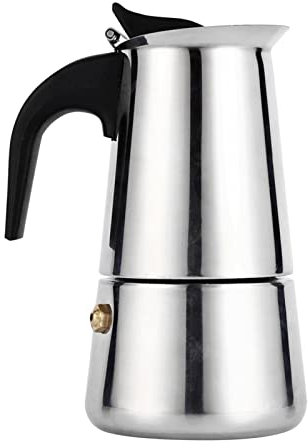 Macchina Per Caffè Espresso con Piano Cottura Macchina Per Caffè Espresso in Acciaio Inossidabile Italiano, Moka a Induzione Per Piano Cottura a Induzione, Elettrico, Fornello Ad Alcool(100ml)