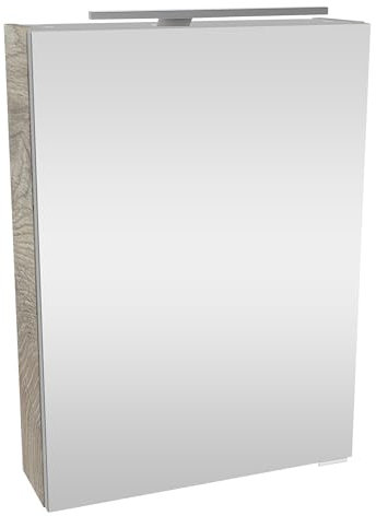 FACKELMANN SBC Spiegelschrank 50 Nature-Oak - Linksanschlag (Tür Links)