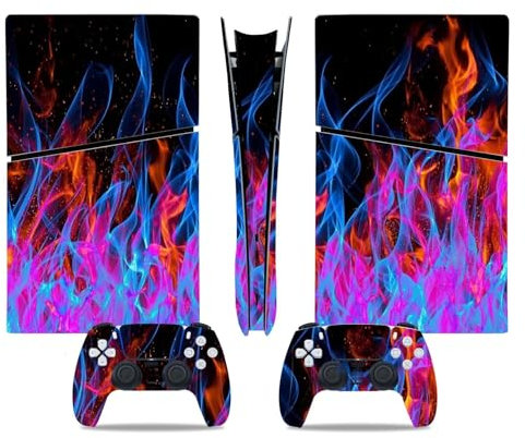 Bubble Free For PS5 Slim Skin Disc Edition & For PS5 Slim Skin Digital Edition Console And Controller Vinyl Cover Skins Wraps Scratch Resistant Compatible 26169 Anti Scratch (Size : Digital Edition)