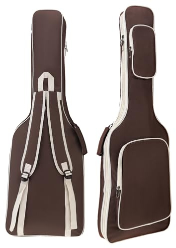 MuzcYM Bolsa para guitarra acústica de 41 pulgadas, bolsa de guitarra con correa de hombro ajustable doble, bolsa de concierto para guitarra acústica, impermeable, 5 mm, funda acolchada de esponja,