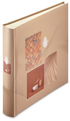 Hama Jumbo Fotoalbum Singo (Fotobuch 30x30 cm, Album mit 100 weißen Seiten, Photoalbum zum Einkleben und zum Selbstgestalten) terracotta