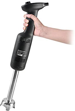 Commercial Stick Blender Electric 220W Hand Blender with Variable Speed - Perfect for Mixing Large Volumes of Soups & Sauces - Safety Lock Button
