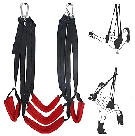 balancoire de plafond pivotante de luxe à 360 ° avec coussin à 3 couches pour jeux d'intérieur Adultes Šêx Toysper Šêxy Šêssô Kit de manches sangles de balançoire de yoga 9PP6