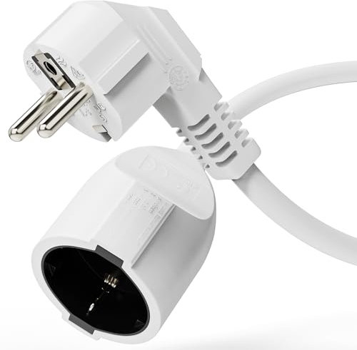 sonero Verlängerungskabel Stromkabel Verlängerung, 15,0m, Schutzkontakt Stecker auf Buchse, Strom Kabelverlängerung, Netzkabel, Steckdosenverlängerung Weiß