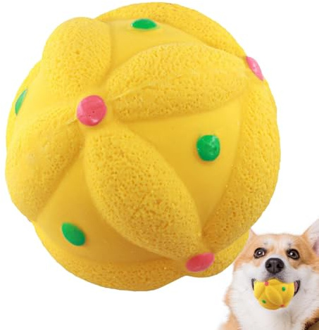 Bälle für Hunde – Hundebälle | Quietschender Hundeball | Haustier-Latex-Backenzähne Kauball | Quietschendes Hundespielzeug | Hundekauspielzeug Bälle | Integriertes Soundgerät für Haustiere zum Zahnen