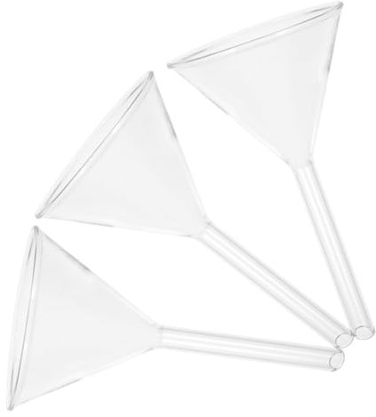 Embudo de Llenado de Vidrio Triangular 3 Unidades 60 Mm