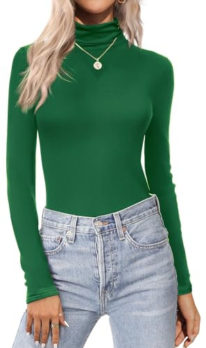 Zeagoo Dolcevita Donna Manica Lunga Collo Alto Maglia Termica Maglietta | Lupetto Donna｜Sottogiacca Invernale/Autunno｜Ideale per Casa/Quotidiano/Shopping/Lavoro/Festa｜Maglie Elasticizzato｜XS-XXL