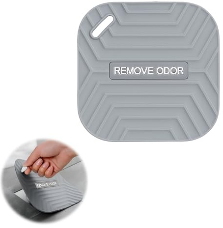 Ruvan Quadratische Silikon Duschablaufabdeckung Und Wannenstopfen, 20×20cm Silikon Quadrat Geruchsverschluss Bodenablauf, Anti-Geruchs Abflussstopfen Dusche Für Küche, Badezimmer, Toilette (Grau)