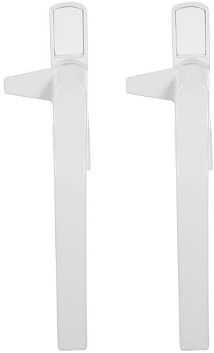 DEARMAMY Manija para Ventana Abatible Derecha Blanca 2 Piezas Accesorio de Bloqueo Seguro Pestillo Desplazado Antideslizante para Puertas y Ventanas Corredizas Herraje de Reemplazo
