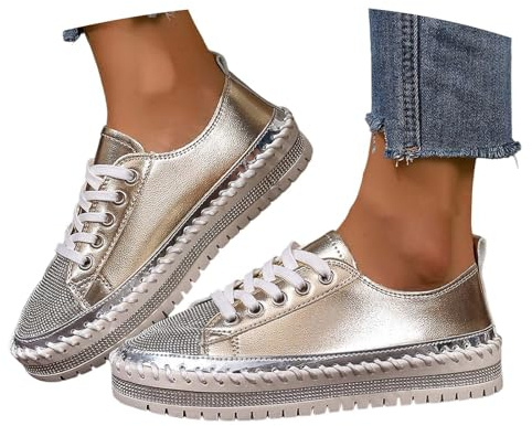 Zapatillas de running a Paillette Sneakers Mujer Basket de Cojín de aire Transpirable Zapatillas de running Ligeras Zapato Caliente Moda y Deporte para Mujeres Fitness Gym Jogging Outdoor Sneakers