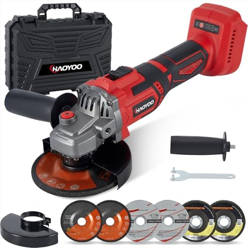 Cordless Angle Grinder 4-1/2 inch, Compatible with Makita 18V Battery, Power Electric Angle Grinder Tool with Handle, Brushless Motor for Cutting, Grinding, Polishing（No Battery）