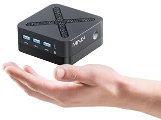 MINIX NEO Z95 Mini-PC, Intel 12. Generation N95, 16 GB LPDDR5X RAM, 512 GB NVMe SSD, Dual LAN Mini-Computer, 4K Triple Display HDMI/DP/VESA Mount/Auto Power On/WOL für Business Home Office, Digital