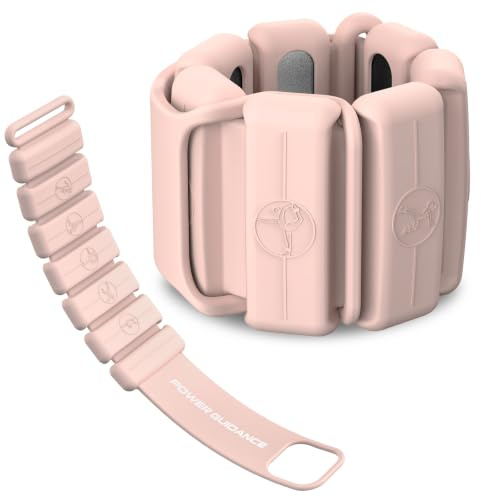 POWER GUIDANCE Gewichtsmanschetten Handgelenk, Klettfreies Fussgelenk Gewichte Set mit Verstellbaren Blöcken,Wasserdichte Gewichtsarmbänder Silikon für Pilates, Jogging&Fitness