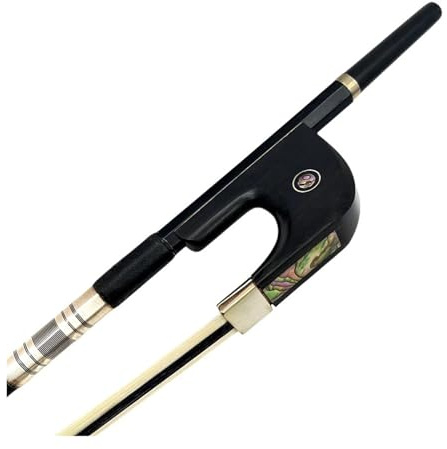 Double Bass Bow 1pcs German Style 3/4 Upright Black Good Carbon Fiber Stick,white And Black Horsehair Horsetail