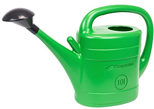Prosperplast 10 L Gießkanne mit Brause Spring Tülle Kanne Farbe grün Plastekanne Pflege