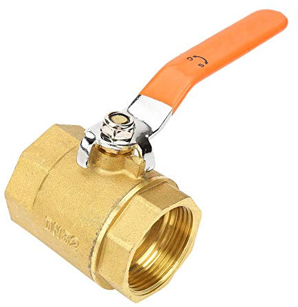 Valvola a Sfera in Ottone 1-1/4-inch BSP DN32 1.6MPa con Filettatura Femmina, Valvola di Intercettazione con Maniglia a Leva per Acqua Gasolio