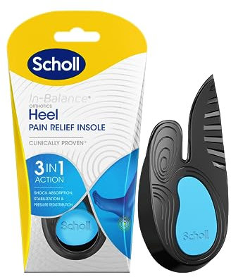 Scholl In-Balance Orthotics Heel & Ankle Insoles for Men and Women - Helps to Relieve Heel Pain, Orthopedic Shoe Insert with Arch Support, Reduce Shock on Ligaments Tendons, Motion Control Structure