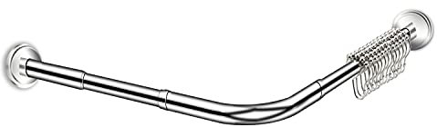 Begeri L duschvorhangstange,duschvorhangstange ohne Bohren,Teleskopstange aus Edelstahl,(75-95cm) *(110-170cm)
